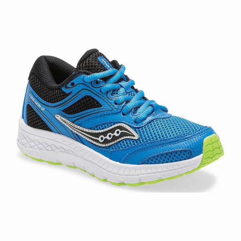 Sneakers Saucony Cohesion 12 Lace Bambina Blu/Nere Saldi LW1656GY